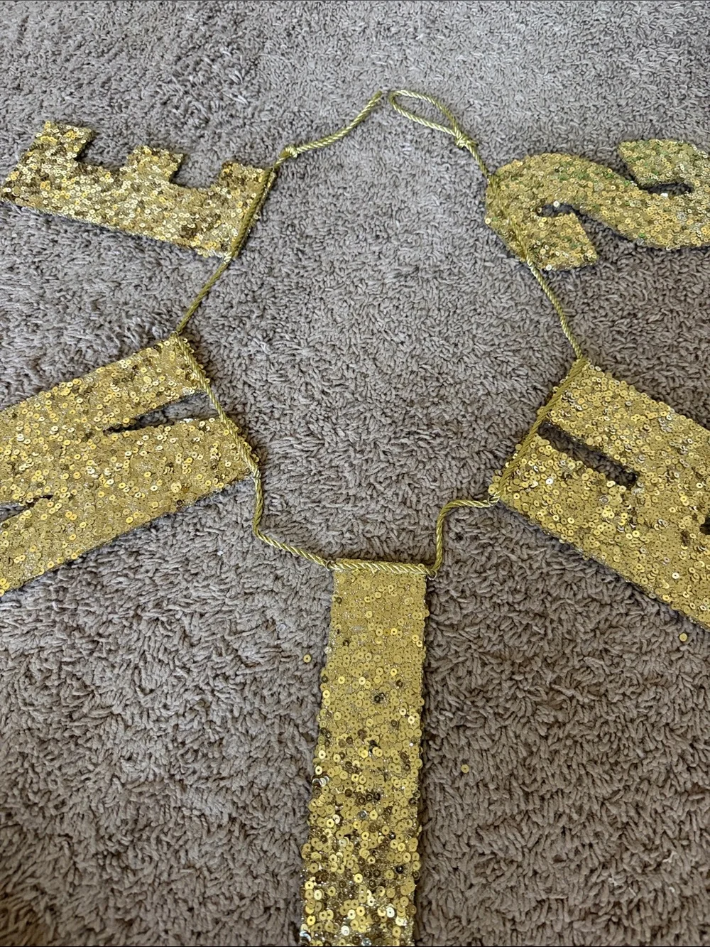 Pottery Barn Kids Gold Glitter 'SHINE' Letter Banner
